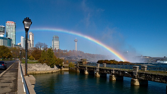 Rainbow over Table Rock in Niagara Falls